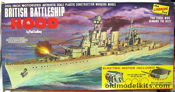 Lindberg 1/400 British Battleship Hood - Motorized, 763M-500 plastic model kit